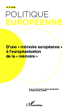 D'Une "Memoire Europeenne" A