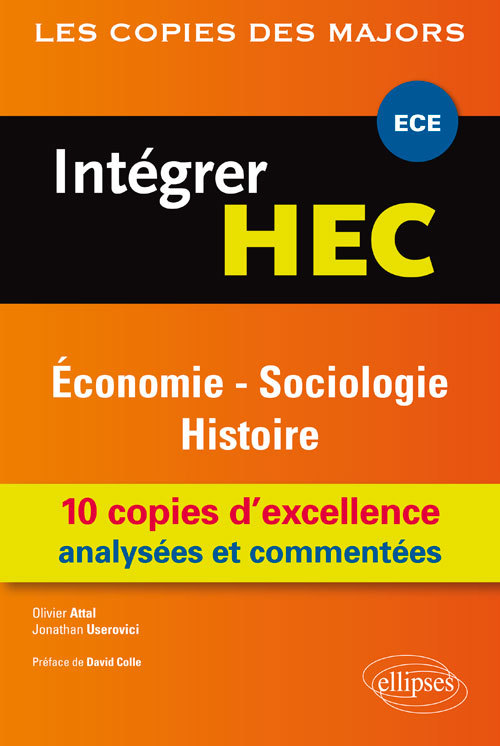 Integrer Hec-Ece : Economie - Sociologie - Histoire