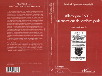 Allemagne 1631 : Un Confesseur De Sorcieres Parle - Cautio Criminalis