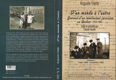 D'Un Monde A L'Autre - Journal D'Un Intellectuel Jurassien Au Quebec (1939-1949) - Volume 1 Mars 193