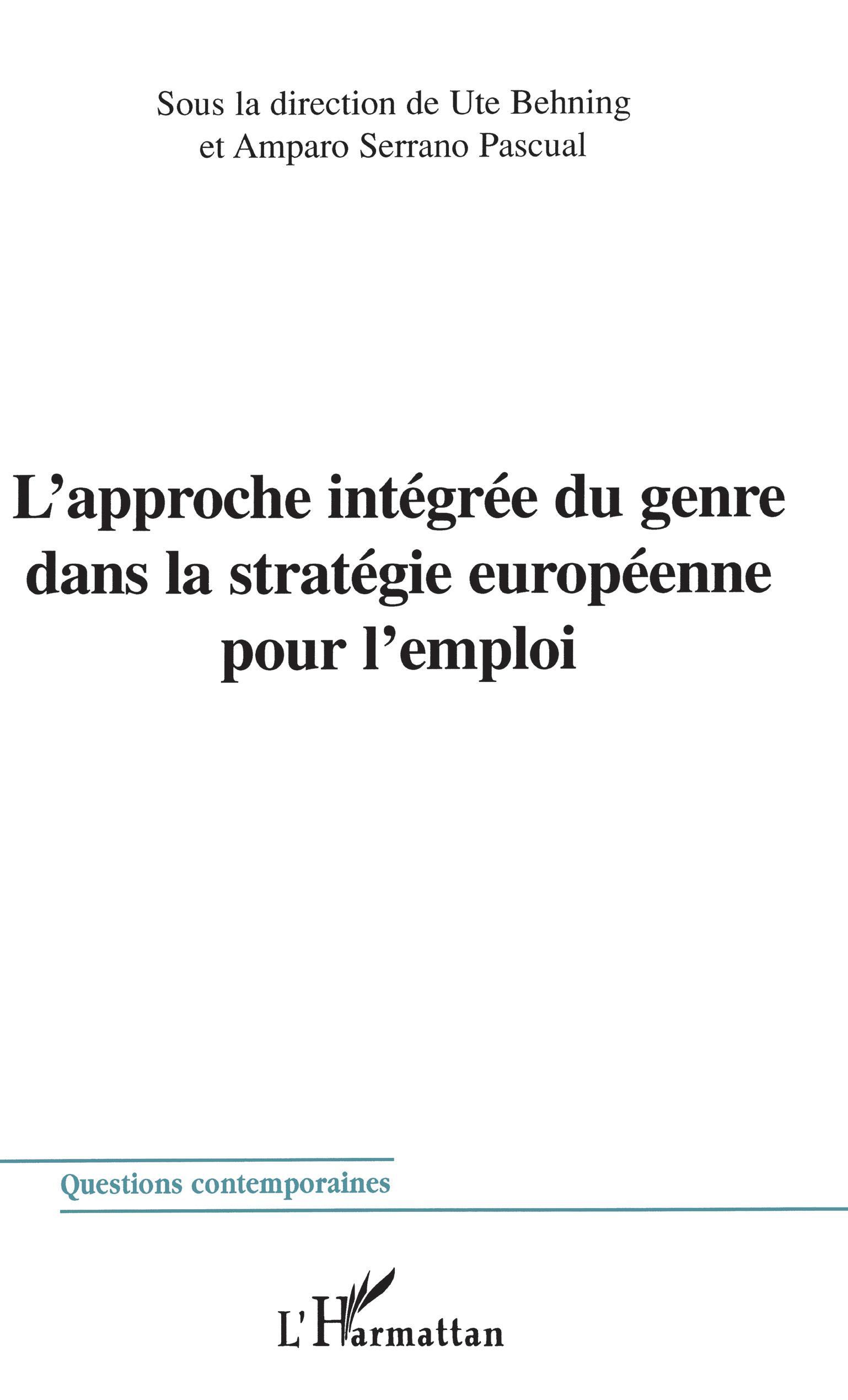 L'Approche Integree Du Genre Dans La Strategie Europeenne Pour L'Emploi