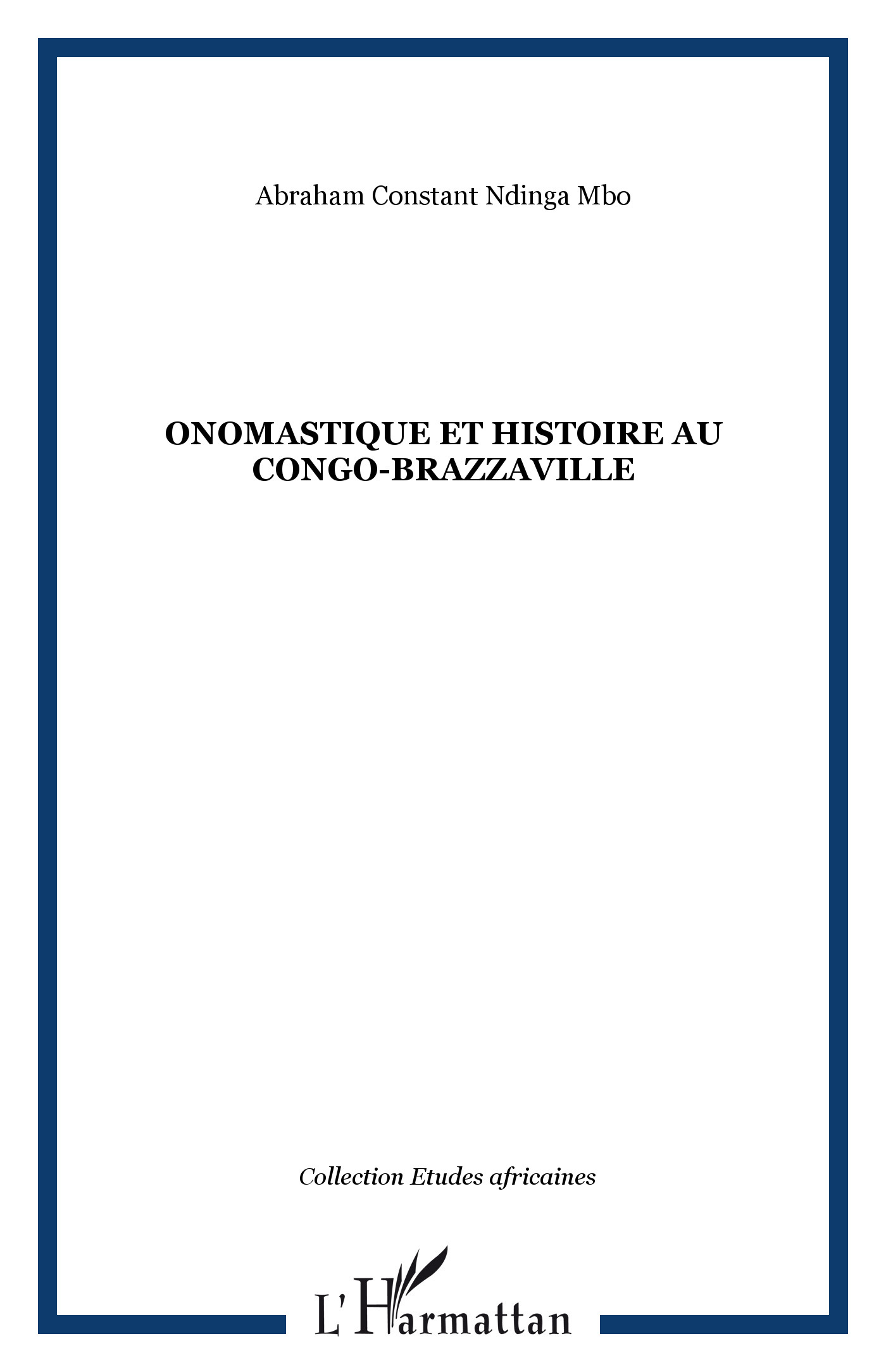 Onomastique Et Histoire Au Congo-Brazzaville